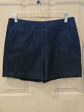 New York & Company Dark Navy High-Waist Tailored Shorts